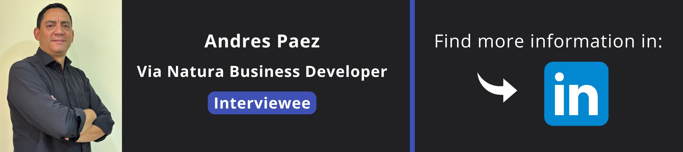 Andres Paez Via Natura Social Network Profile Card