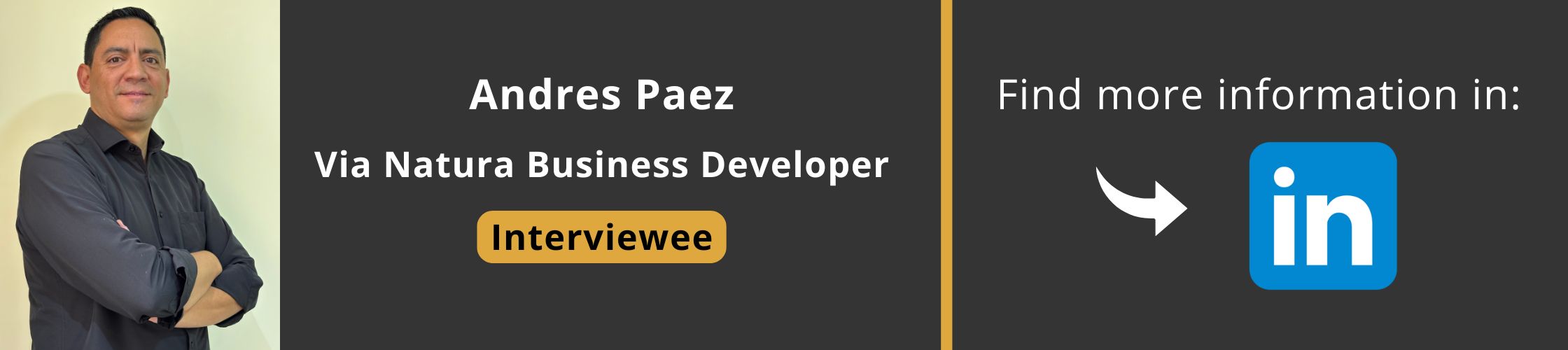 Andres Paez Via Natura Social Network Profile Card