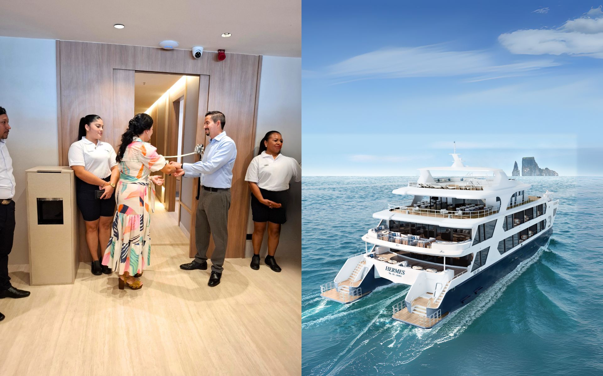 Inauguration of the Hermes catamaran by Andres Paez