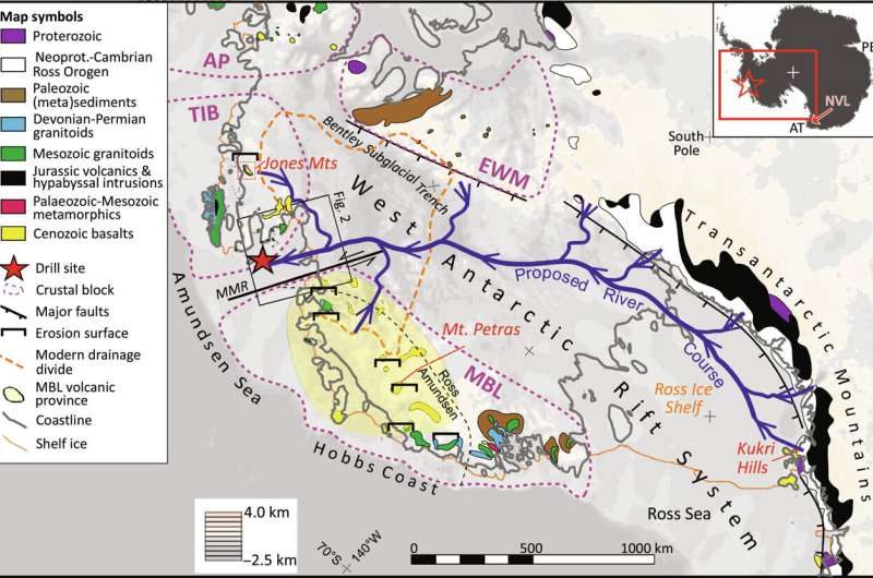 Map of West Antarctica