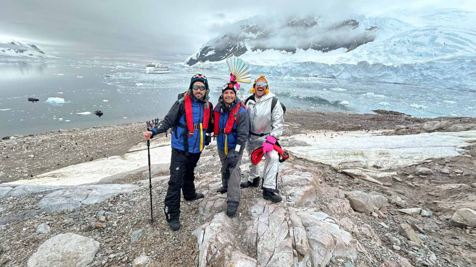 LGBTQ+ people hiking in Antarctica
