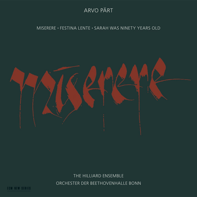 Miserere; Festina lente; Sarah Was Ninety Years Old cover art