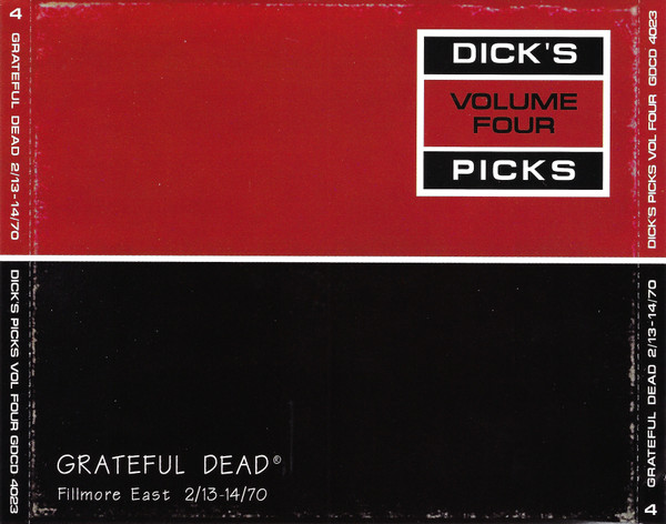 Dick's Picks Volume Four: Fillmore East, 2/13-14/70 cover art