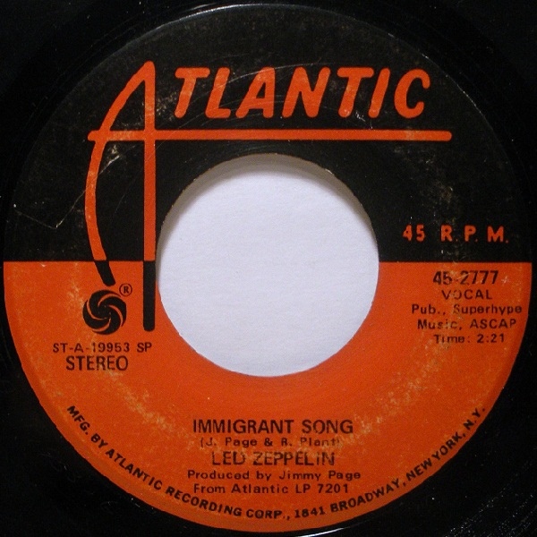 Immigrant Song / Hey, Hey, What Can I Do cover art