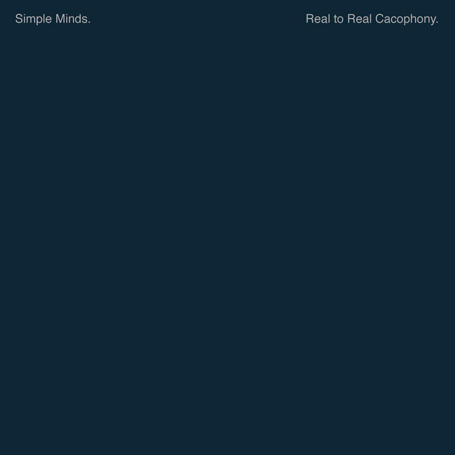 Real to Real Cacophony cover art