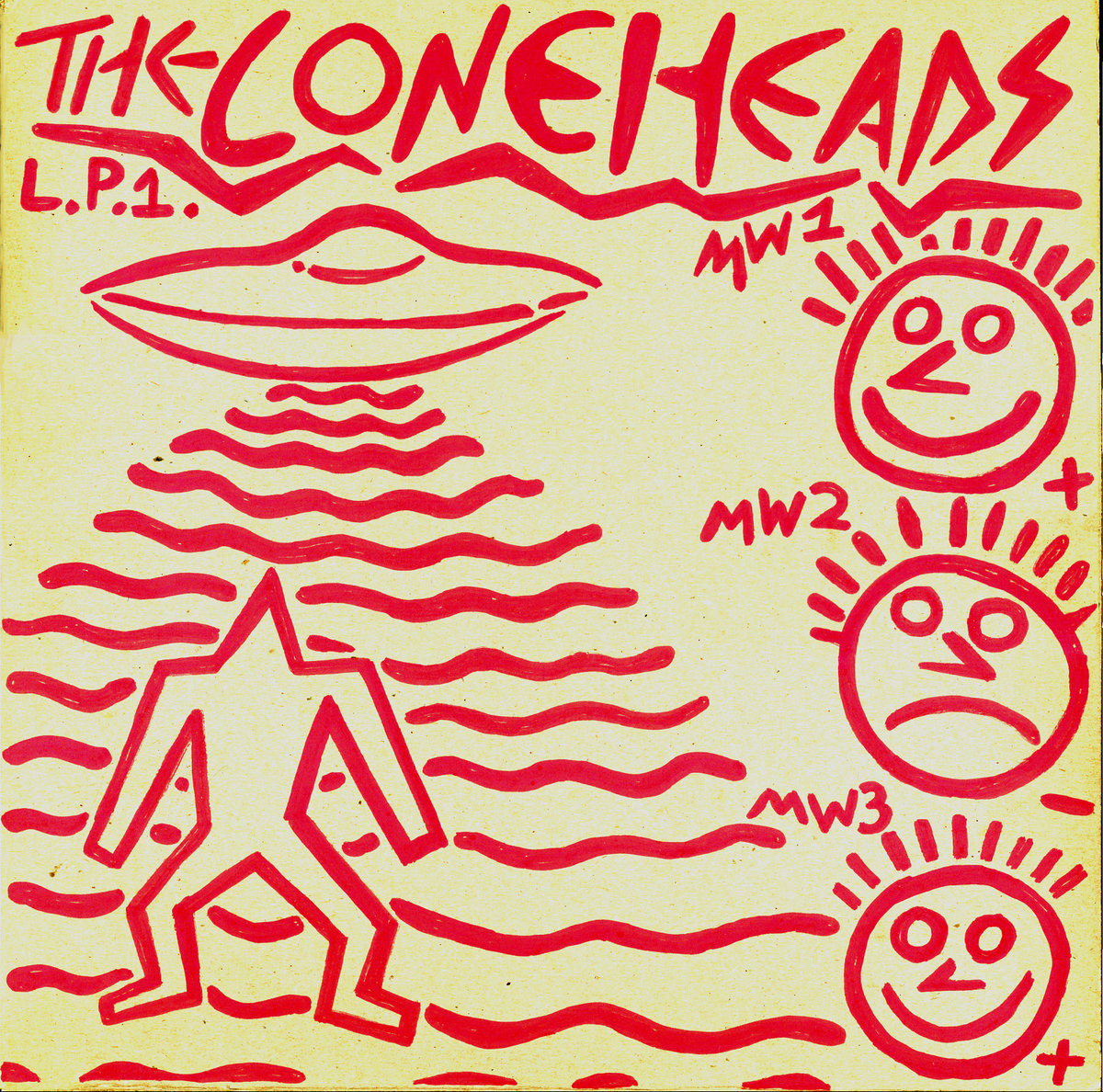 L.P.1.: "14 Year Old High School PC-Fascist Hype Lords Rip Off Devo for the Sake of Extorting $$ From Helpless Impressionable Midwestern Internet Peoplepunks L.P." cover art