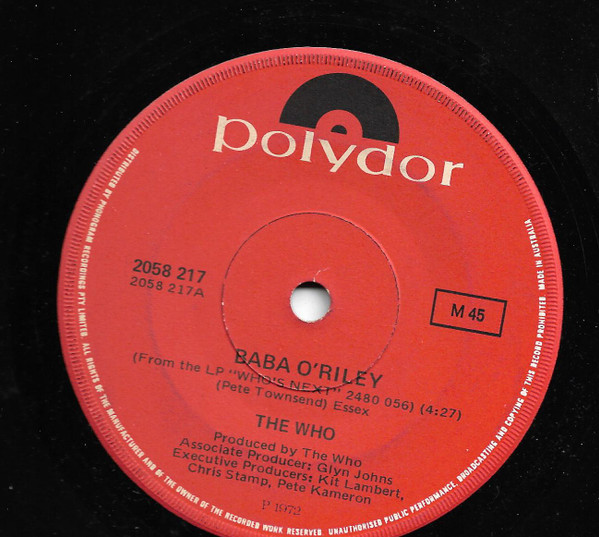 Baba O'Riley / I Can't Explain cover art