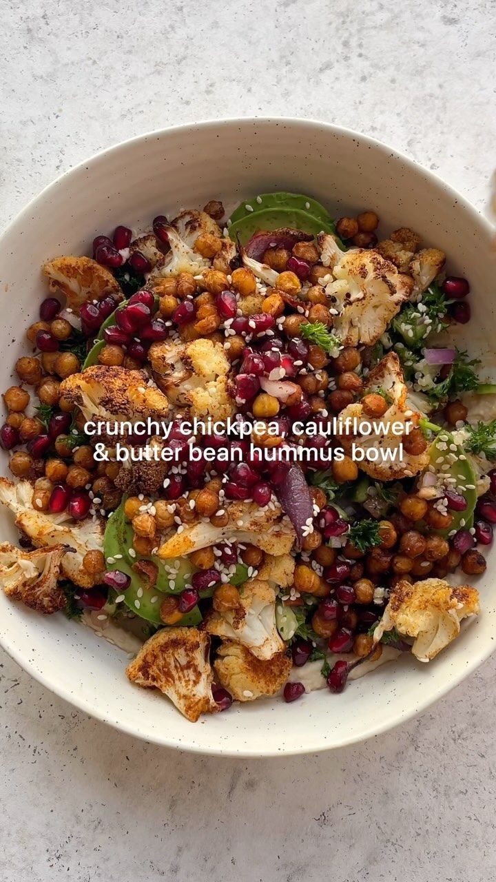 Butter bean hummus nourish bowl