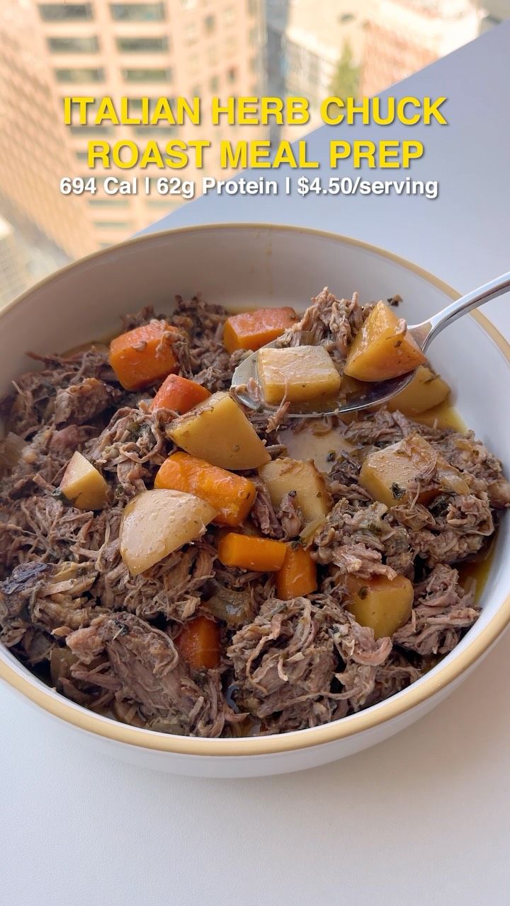 Italian Herb Chuck Roast Meal Prep