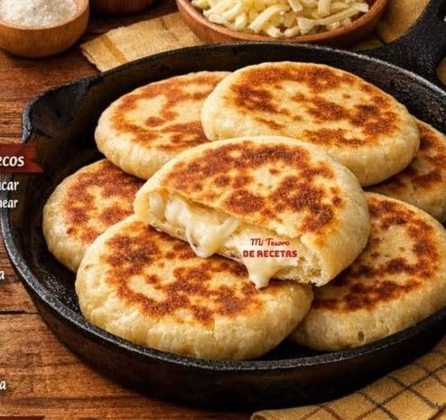Pan en Sartén Relleno de Queso