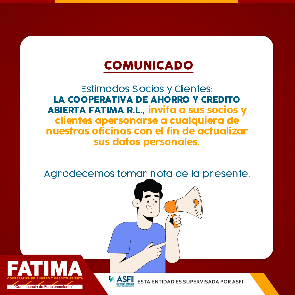 Comunicado importante enero 2022