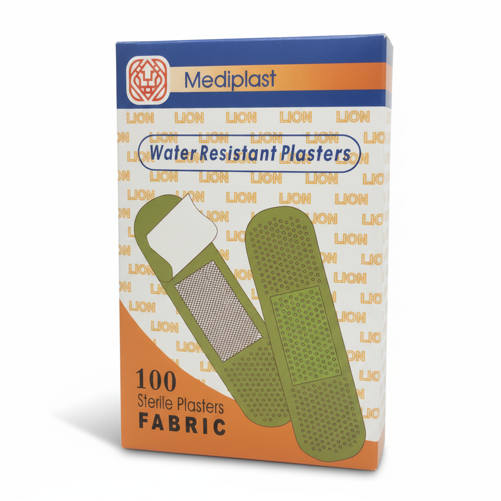 Curitas Mediplast Water Resistant Plasters Fabric Lion