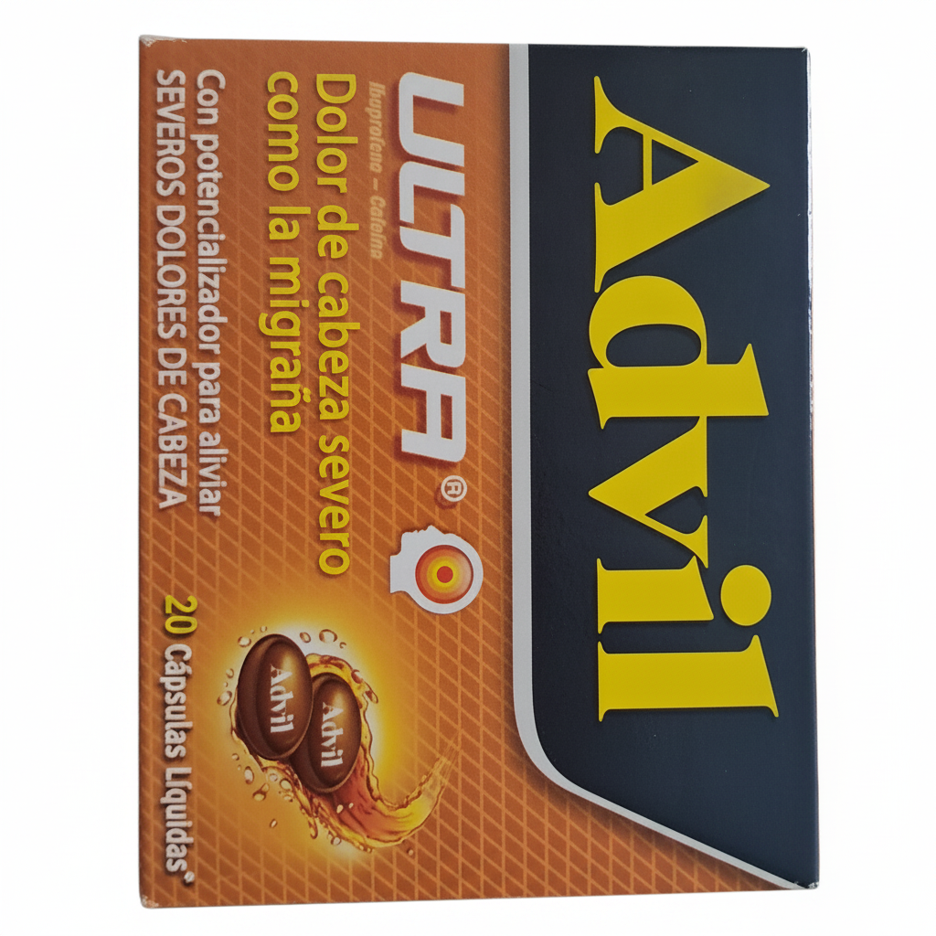 Advil Ultra Ibuprofeno 200mg + Cafeína 65mg Haleon