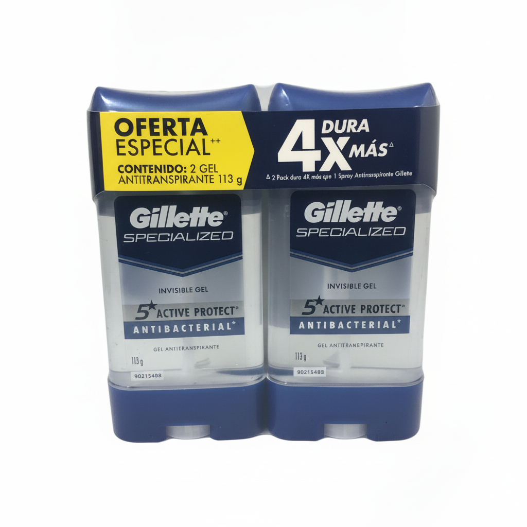 Gillette Specialized Invisible Gel 5 Active Protect Antibacterial P&G