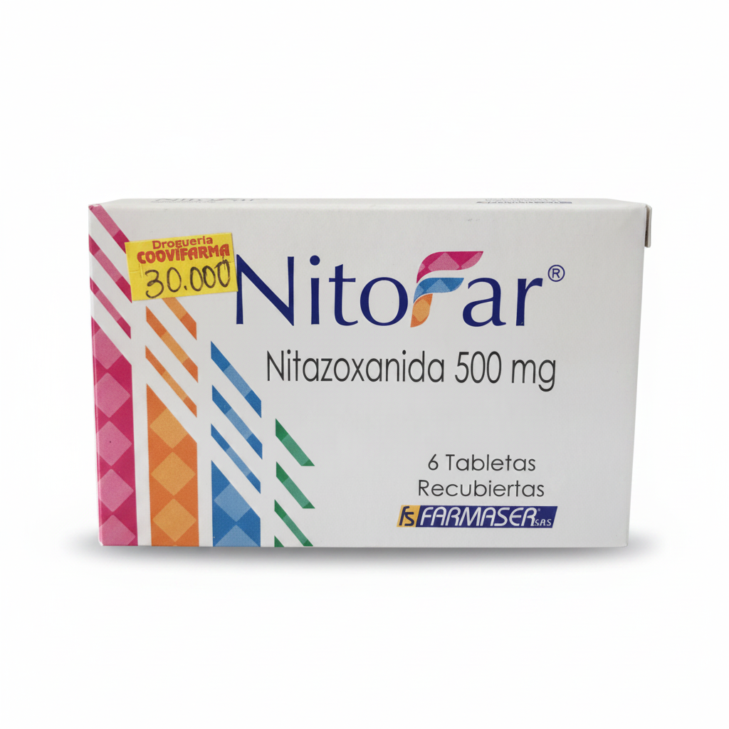 Nitazoxanida Nitofar 500 mg Farmaser