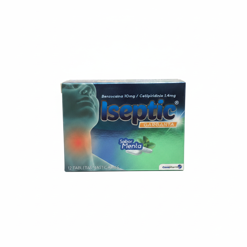 Iseptic Benzocaína Sabor Menta 10mg / Cetilpiridinio 1.4mg Coaspharma