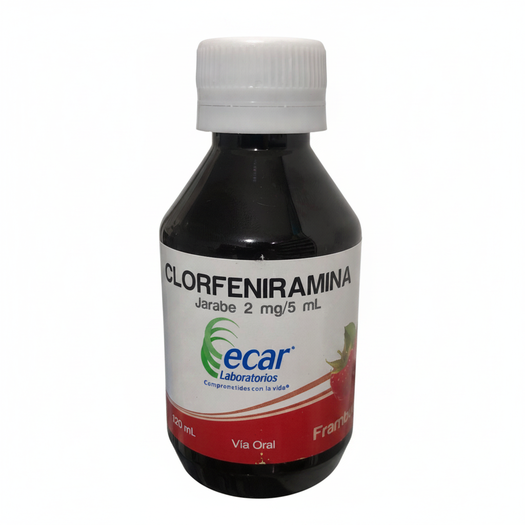 Clorfeniramina jarabe 2 mg/5 mL Ecar laboratorios 