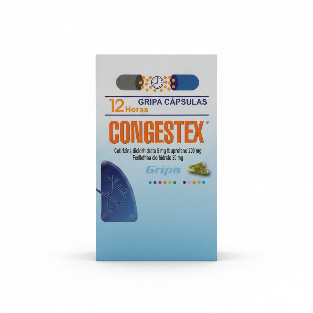 CONGESTEX Cetirizina diclorhidrato 5 mg Ibuprofeno 200 mg Fenilefrina clorhidrato 20 mg Novamed