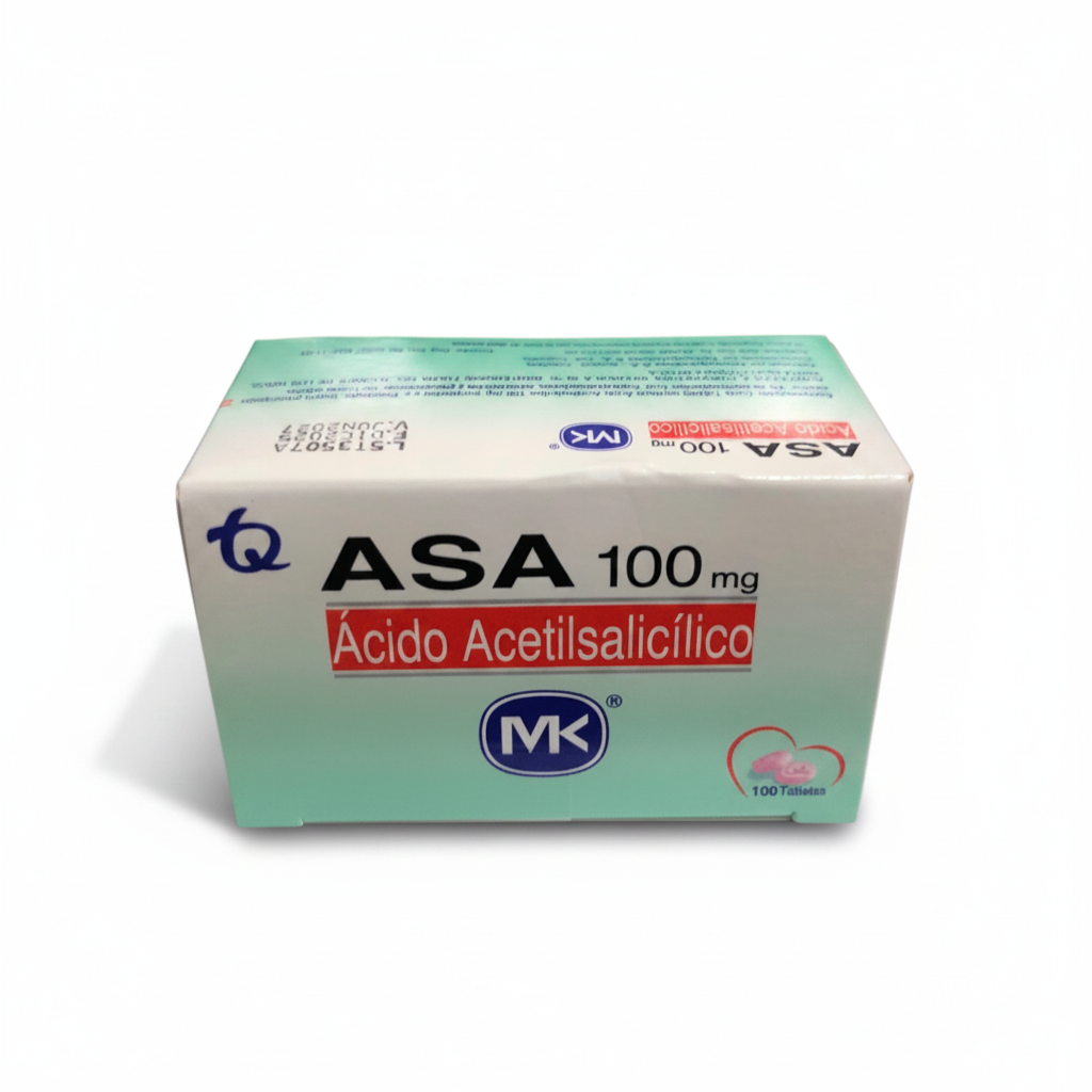 ASA Ácido Acetilsalicílico 100 mg MK Tecnoquimicas