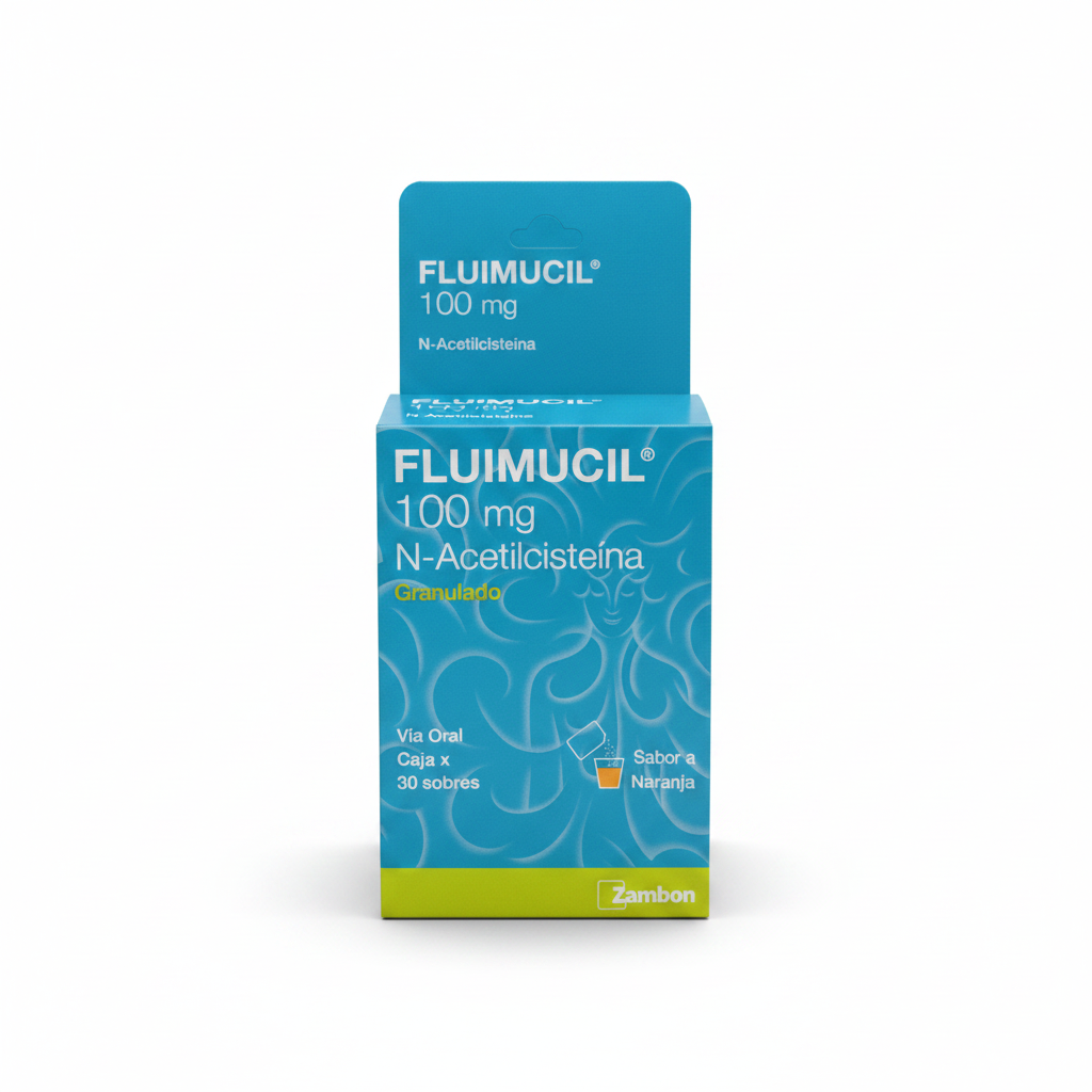 Fluimucil  para niños de 1 a 12 años 100 mg Zambon