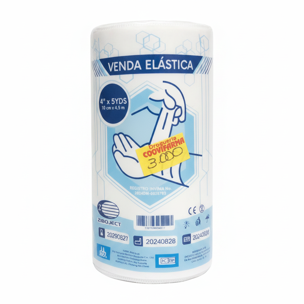 Venda Elástica 4'' x 5YDS (10 cm x 4,5 m) ZIBOJECT