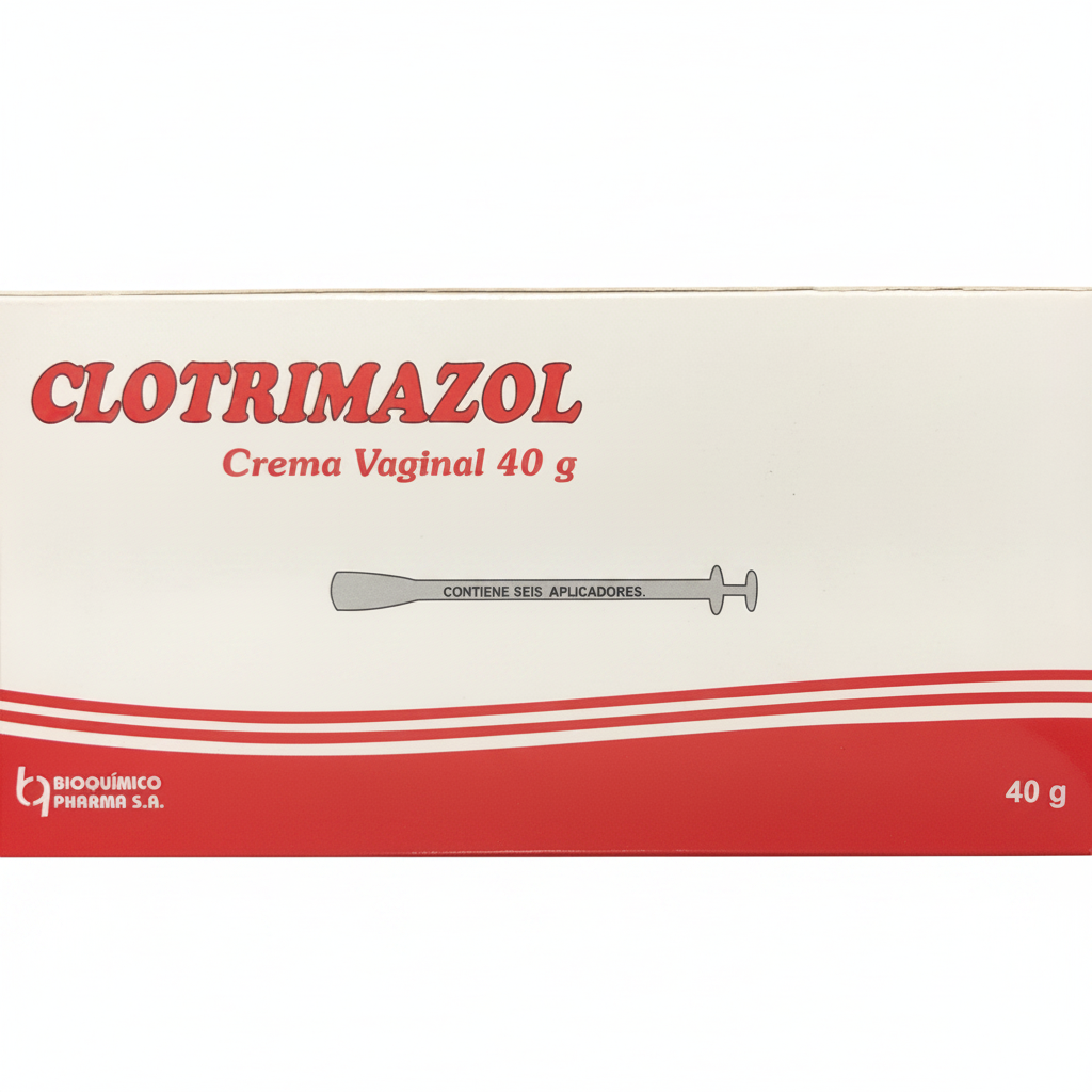 Clotrimazol crema vaginal 40 g Bioquímico pharma 