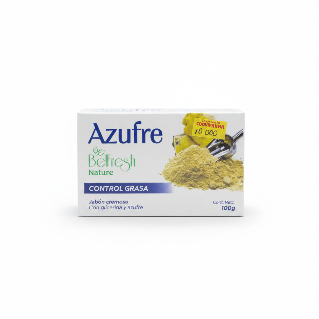 Jabón Azufre Bellfresh Nature Control Grasa