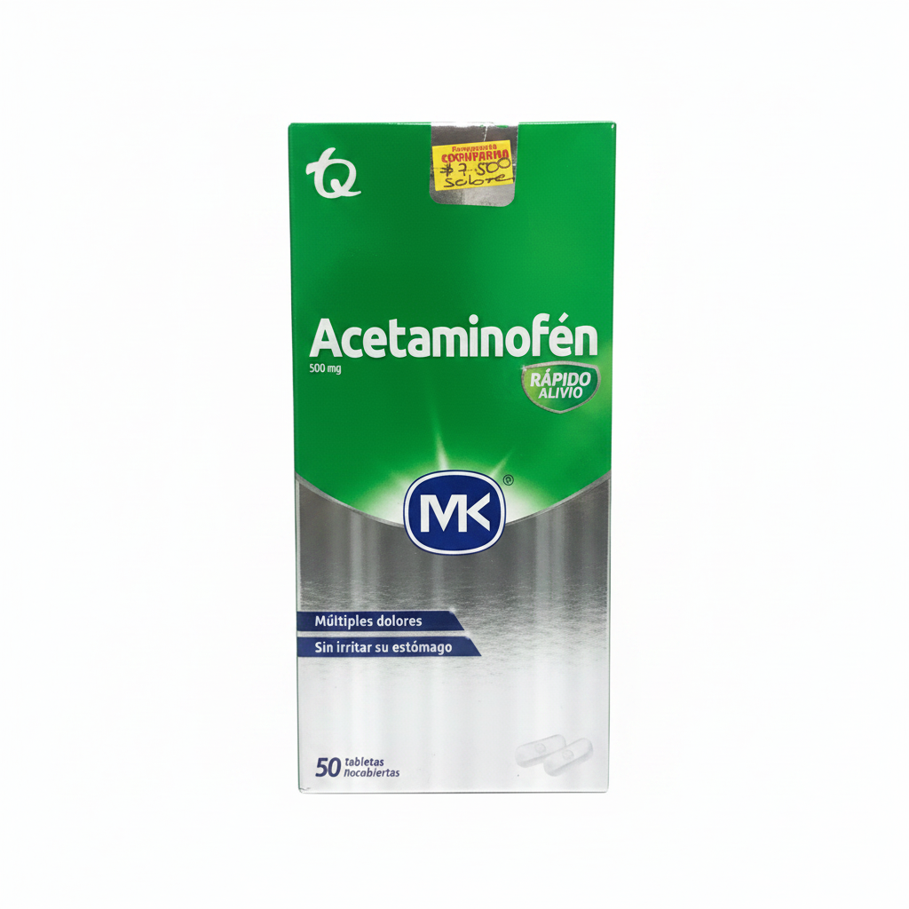 Acetaminofen 500 mg alivio rápido 