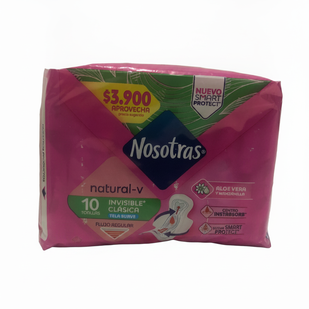 Nosotras natural-v Invisible Clásica Flujo Regular Familia