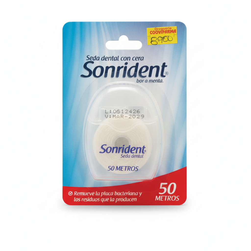 Sonrident Seda dental con cera 50 Metros Proquident