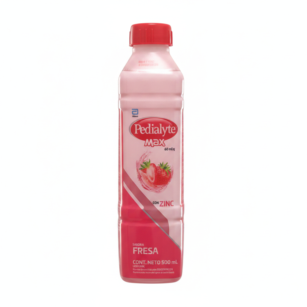 Suero Pedialyte Max sabor a fresa con Zinc
