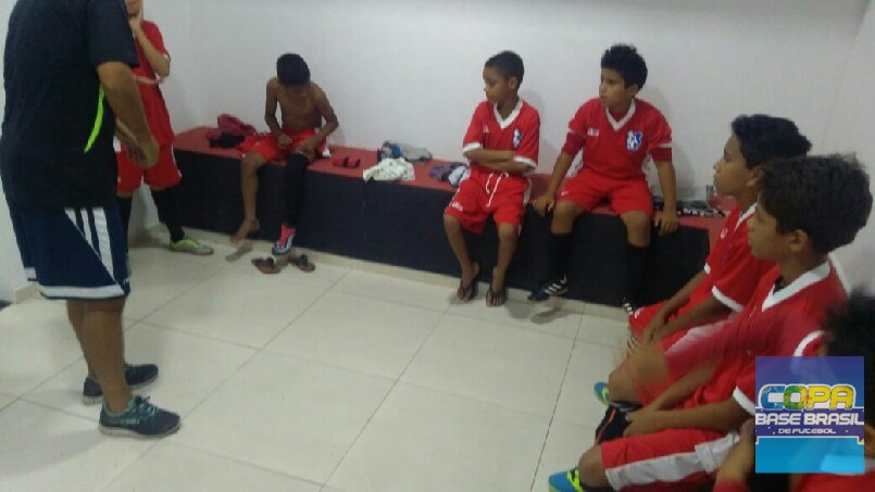 Copa Base  Brasil  - momento de vestiário da equipe Amigos F.C