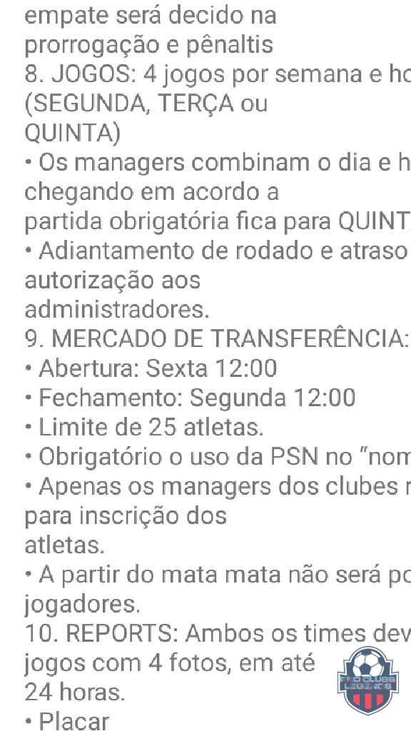 undefined - regulamento falando que o limite máximo de jogadores Inscritos são apenas 25 