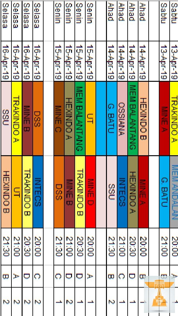 undefined - jadwal sabtu - selasa