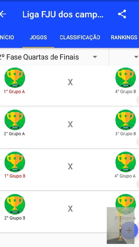 Liga FJU dos campeões ⚽️🏆 - Está chegando à 2° fase