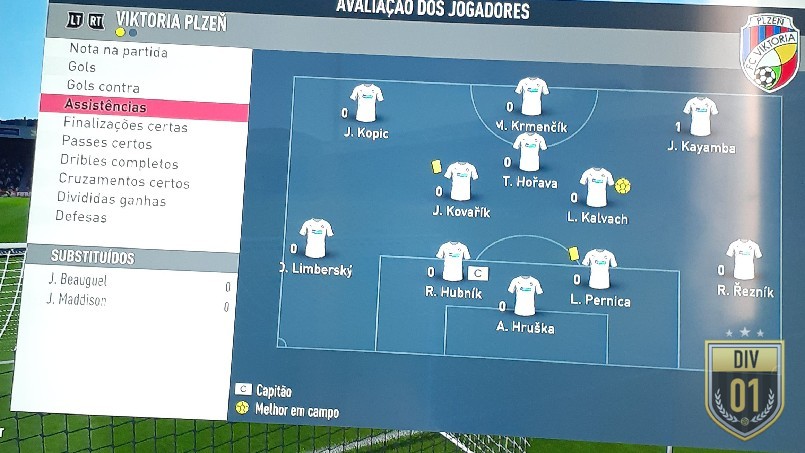Pegasus Master League 1ª Divisão - assistências