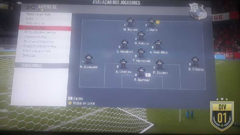 Pegasus Master League 1ª Divisão - Assist