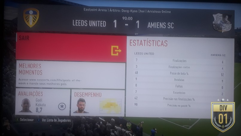 Pegasus Master League 1ª Divisão - empate