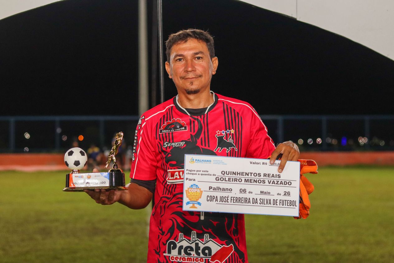 30ª Copa Cidade de Palhano de futebol 2026 - João Paulo (Pratas da Casa) foi o goleiro menos vazado