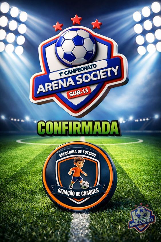 1° COPA ARENA SOCIETY CAMPO DE POUSO SUB13 - EQUIPE CONFIRMADA 