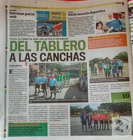 Torneo de integración institucional docentes Sergio Enrique Cortes  - 