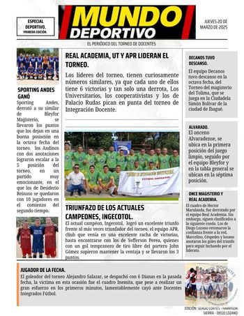 Torneo de integración institucional docentes Sergio Enrique Cortes  - 