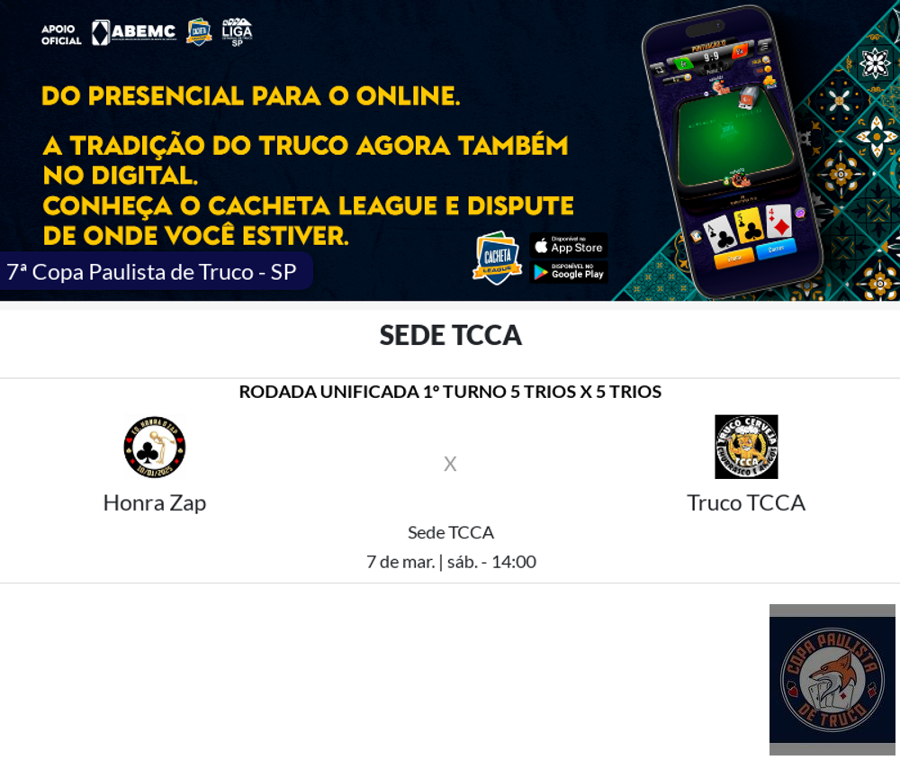 undefined - Início da Copa Paulista de Truco