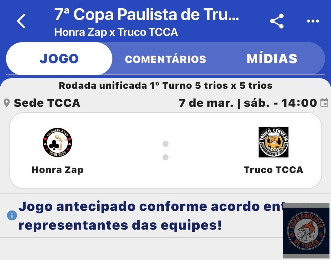 undefined - Início da Copa Paulista de Truco