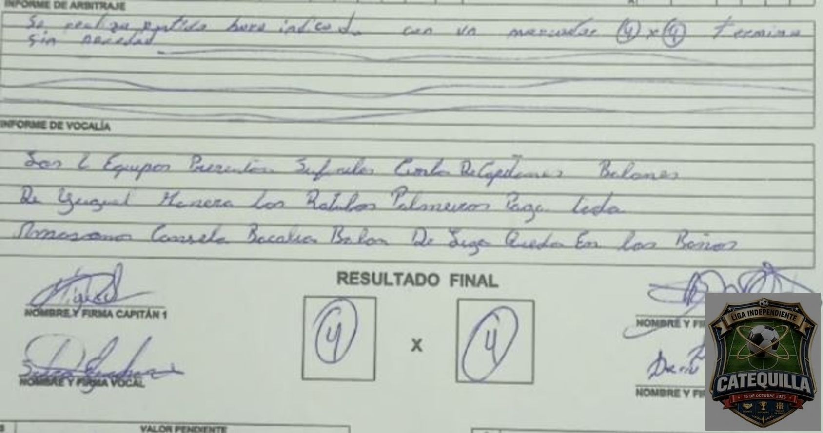 LIGA CATEQUILLA  - undefined