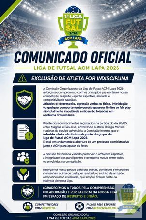 undefined - Comunicado Oficial - Comissão Organizadora da Liga
