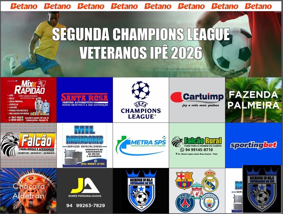 2ª Champions League Ipê - Patrocionadores 