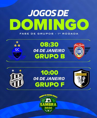 9º TORNEIO DE FUTEBOL SOCIETY SAMBRA 2026 - 