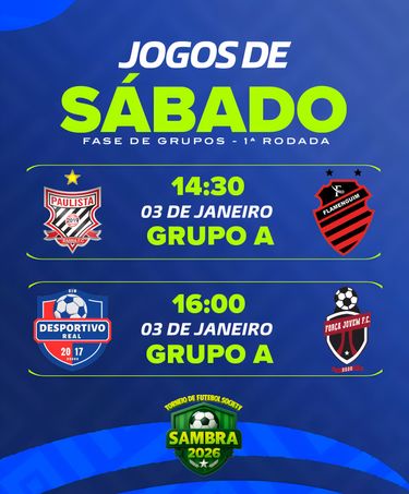 9º TORNEIO DE FUTEBOL SOCIETY SAMBRA 2026 - 