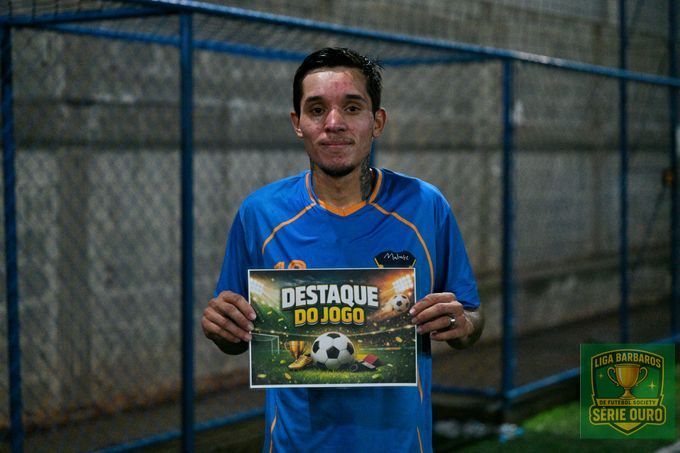 undefined - Gilberto Alonso de Souza, marcou 3 gols e foi eleito o Destaque do jogo 